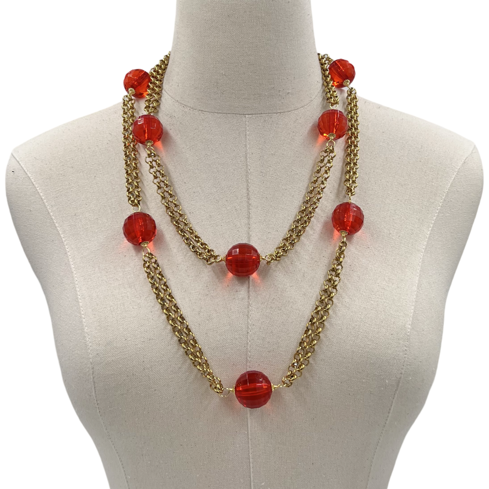 Red Stations Necklace