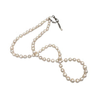 Masked Pearl Away Necklace Necklaces Cerese D, Inc. Silver  