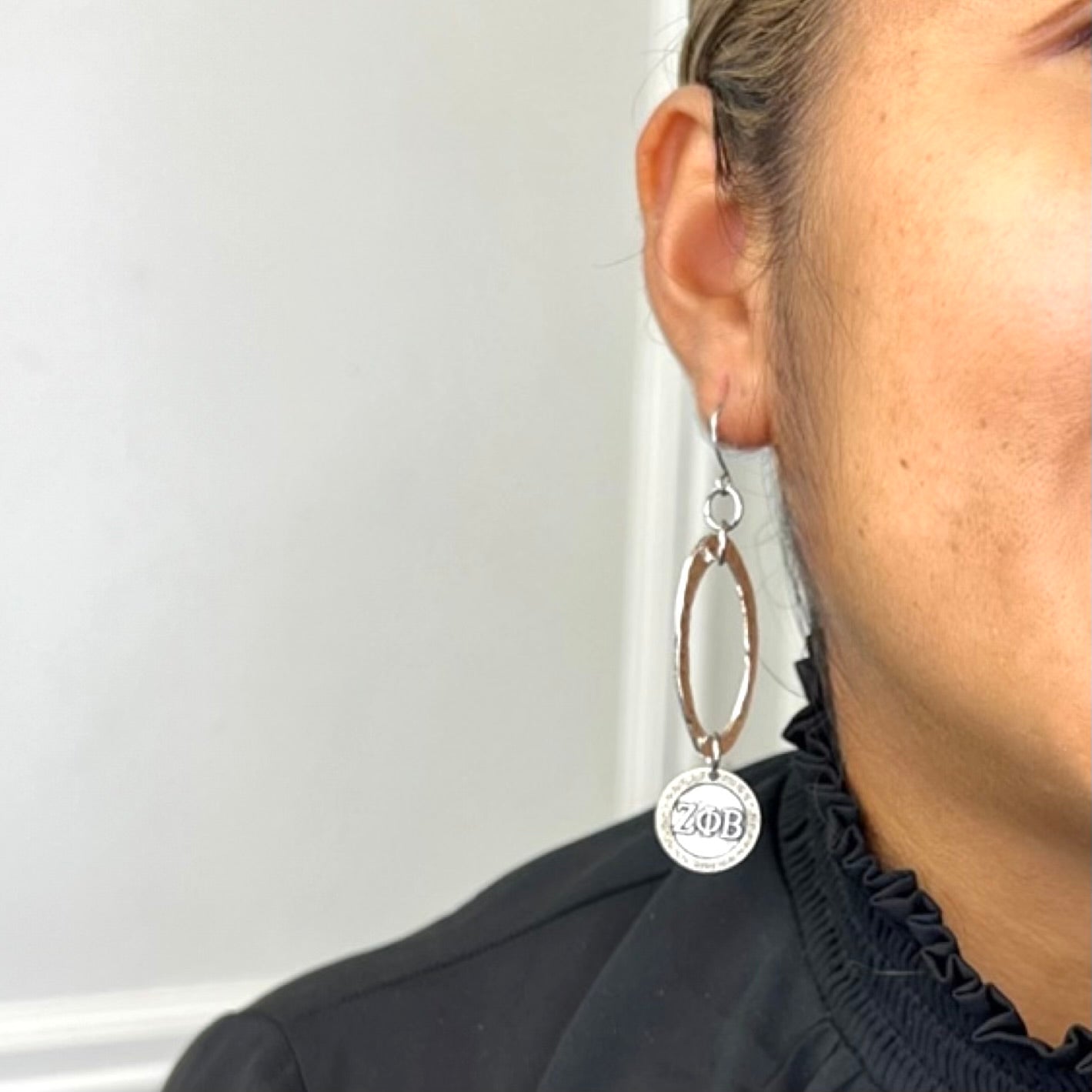 Zeta Silver Bell Earring