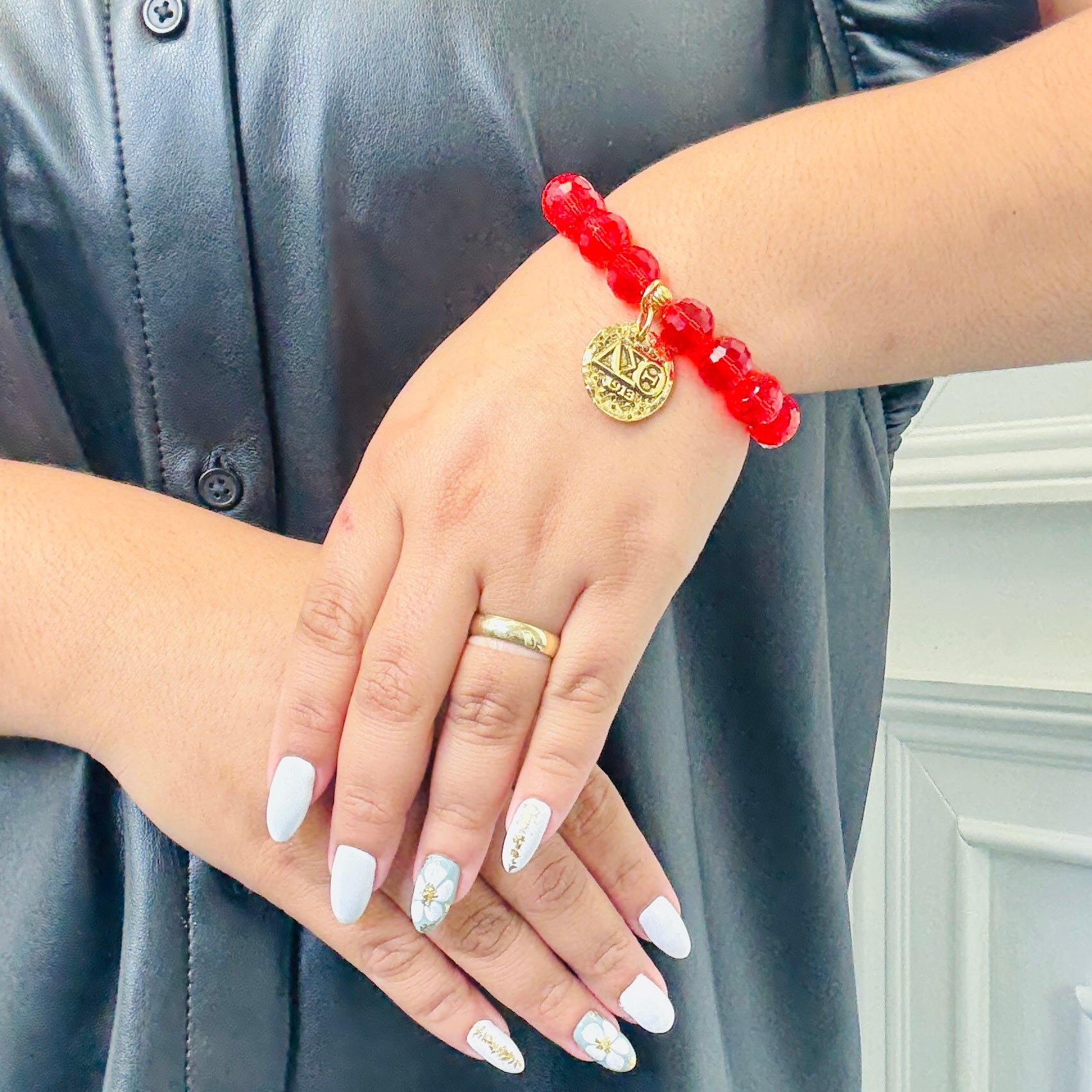 Delta Red Rose Bracelet