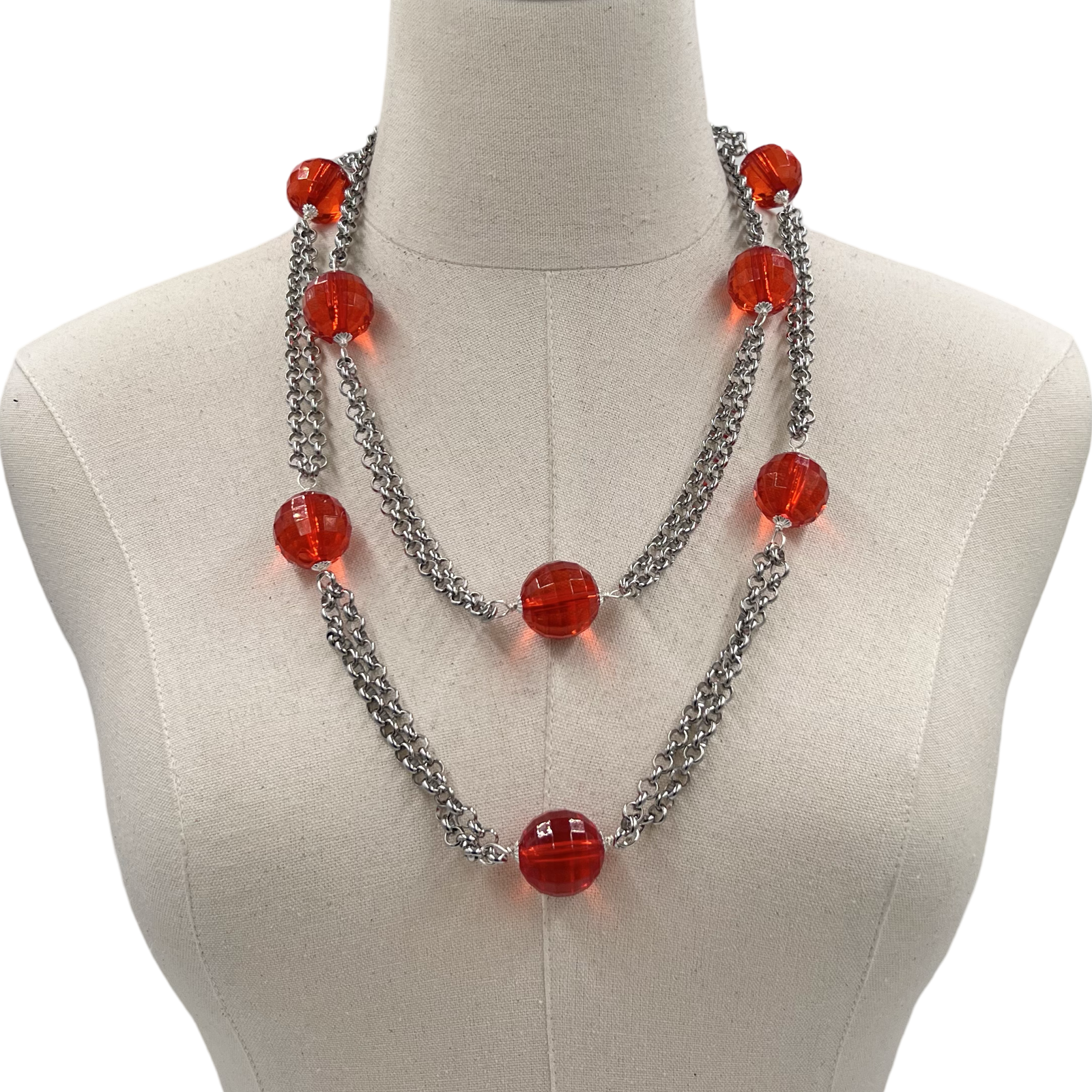 Red Stations Necklace