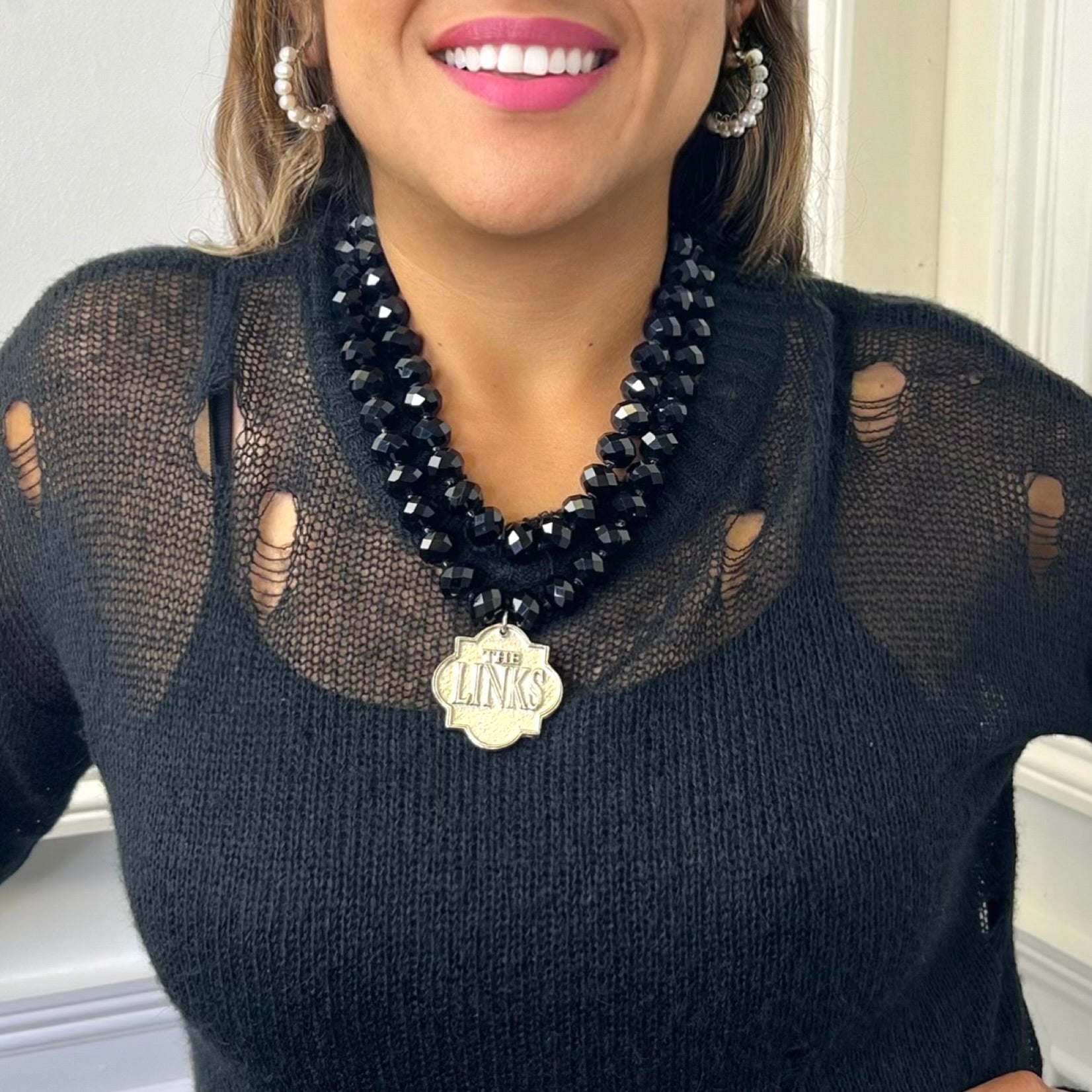 Links Double Black Casper Necklace