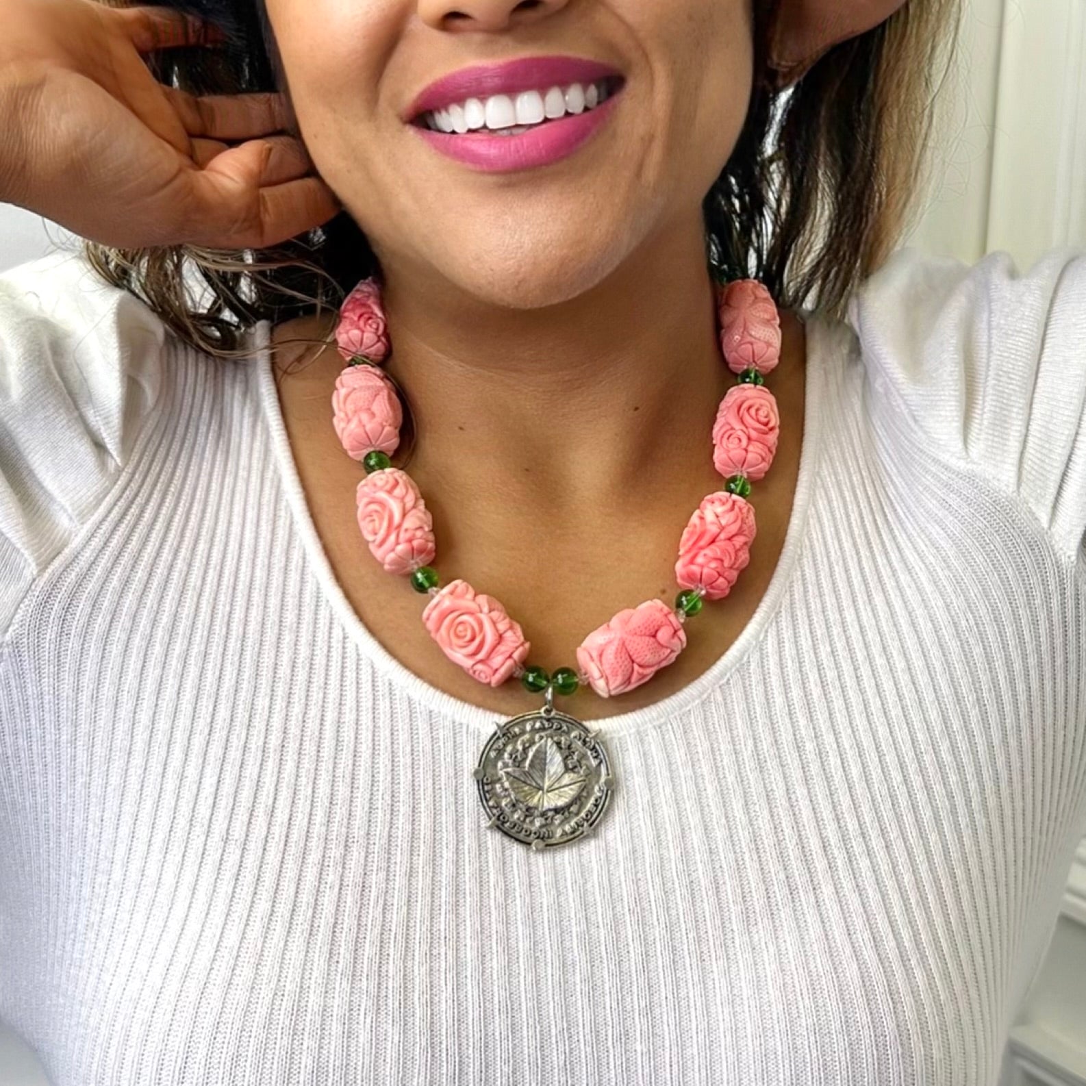 AKA Groove Coral Necklace