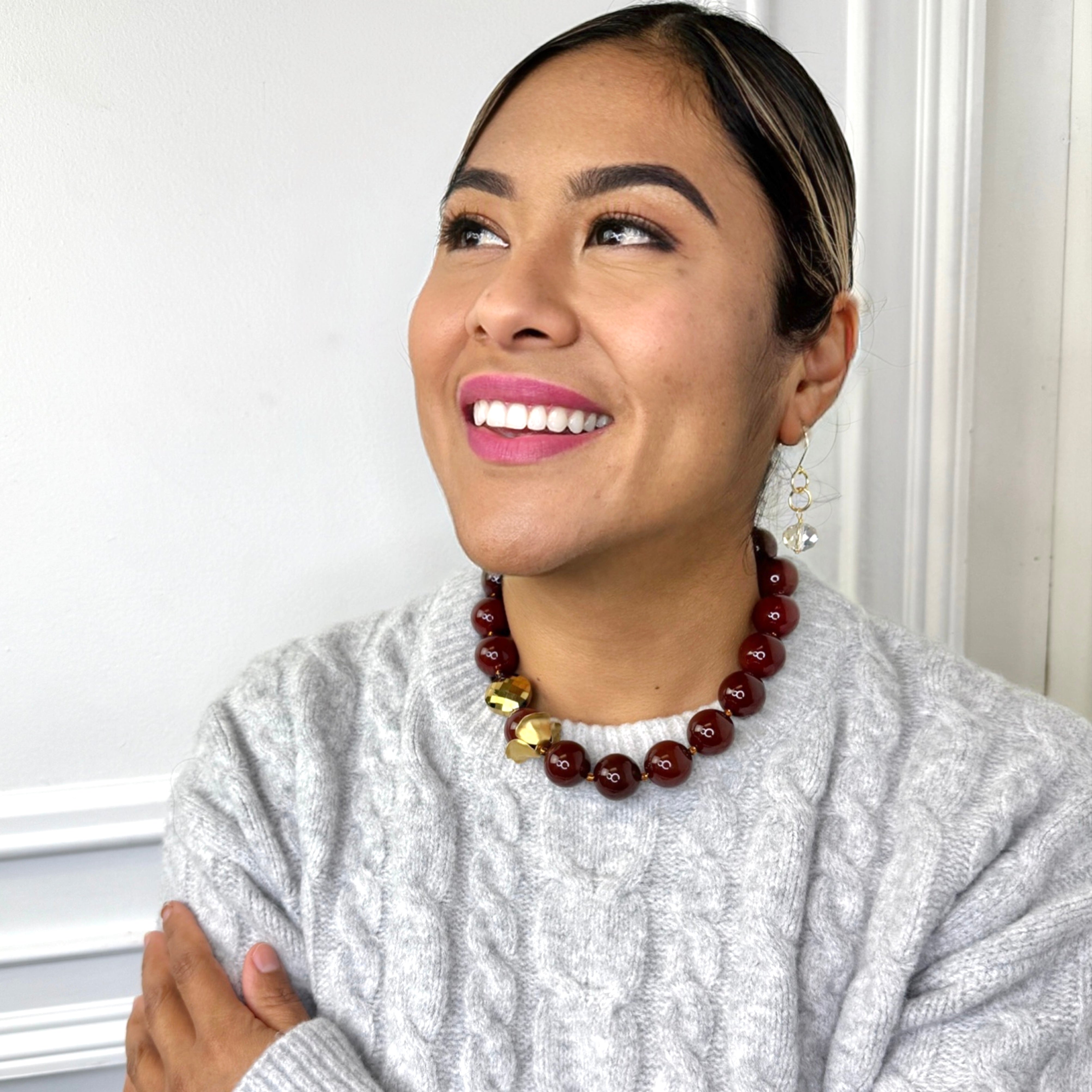 Eton Carnelian Flower Necklace