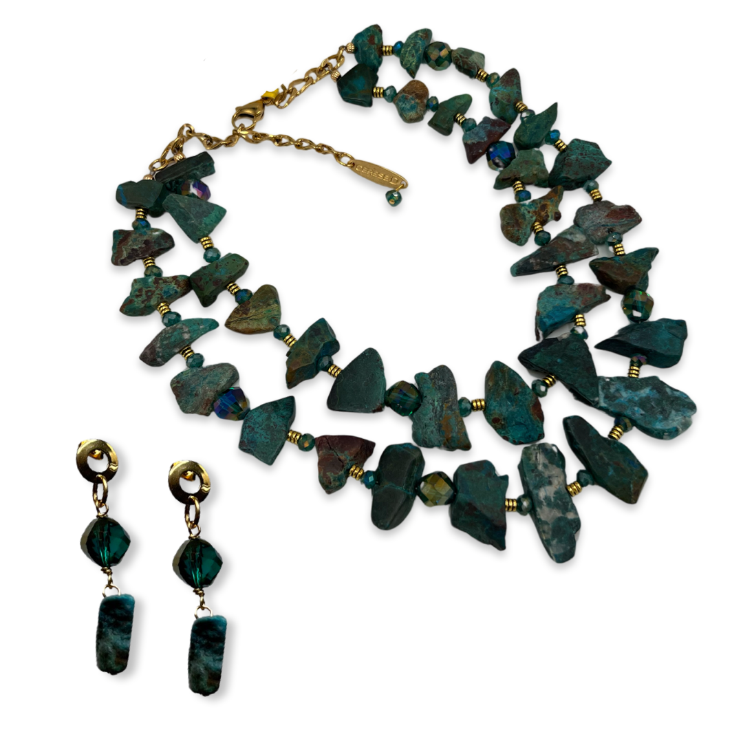 Insight Chrysocolla Necklace OOAK Cerese D, Inc.   
