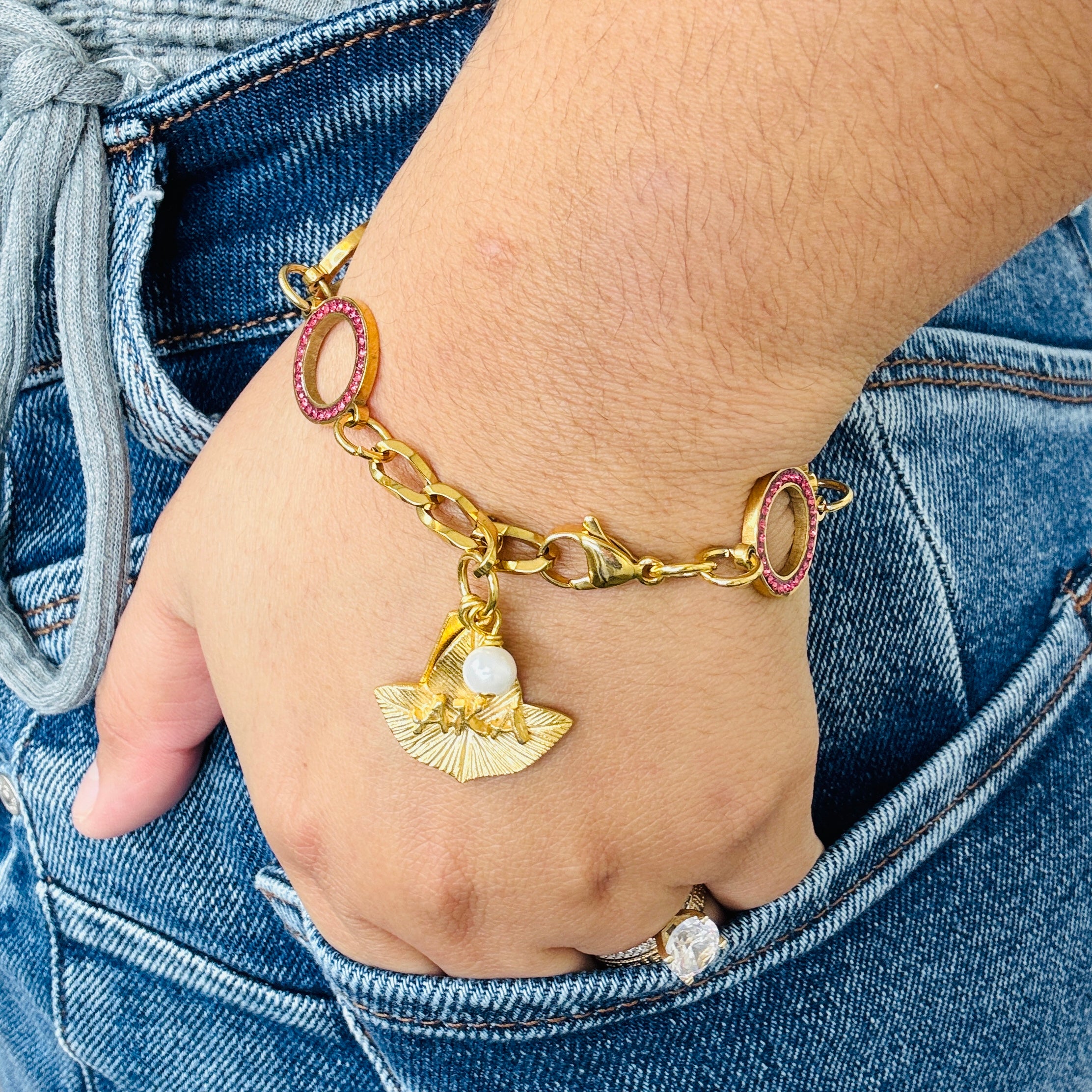 AKA Pink Panther Crystal Bracelet