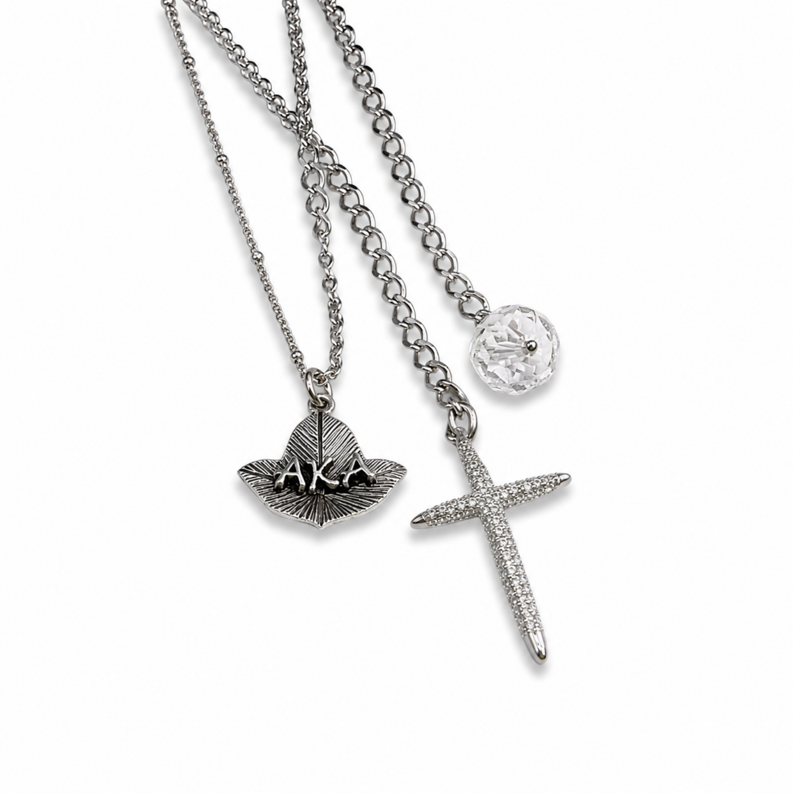 AKA Trio Silvers Necklace