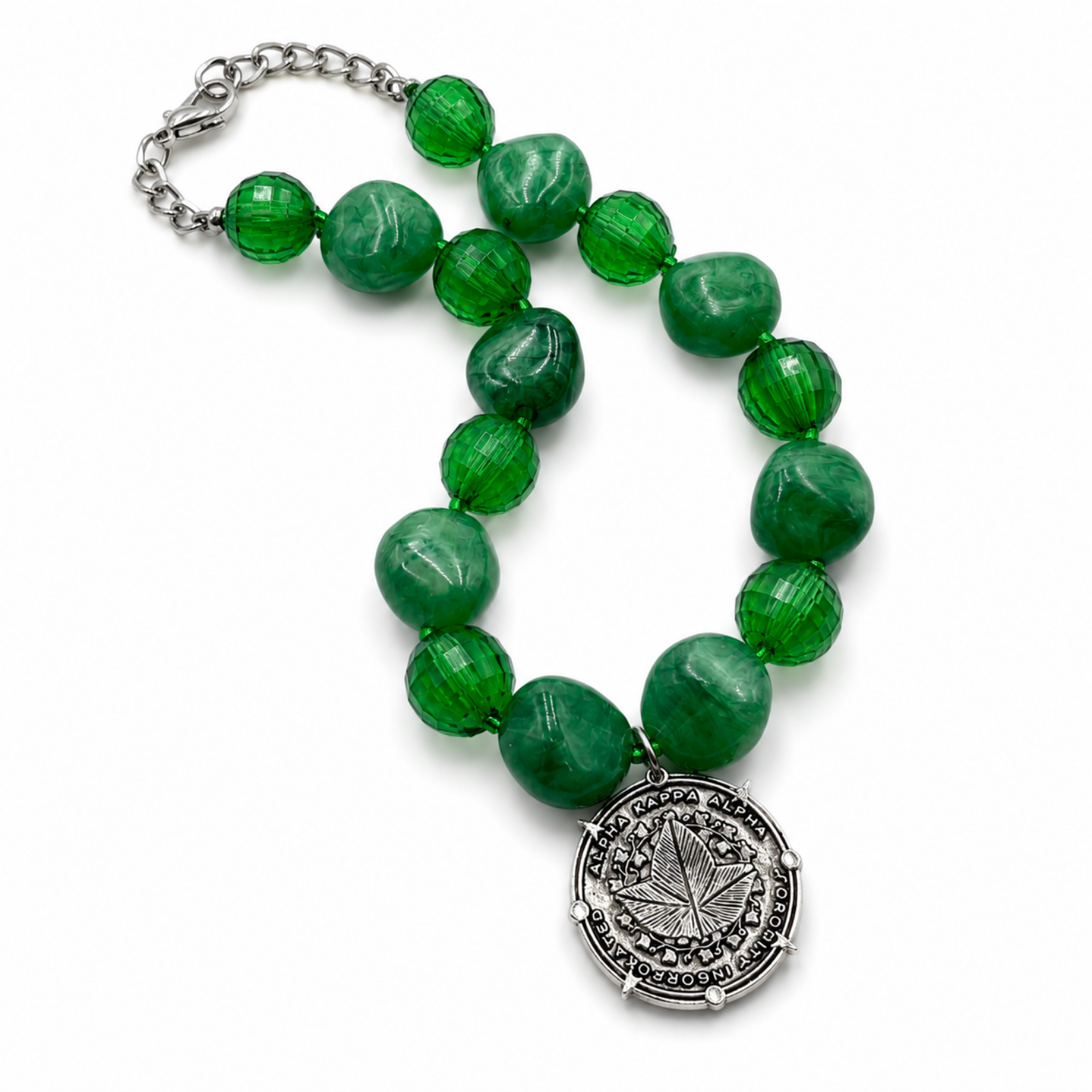 AKA Green Flamingo Necklace