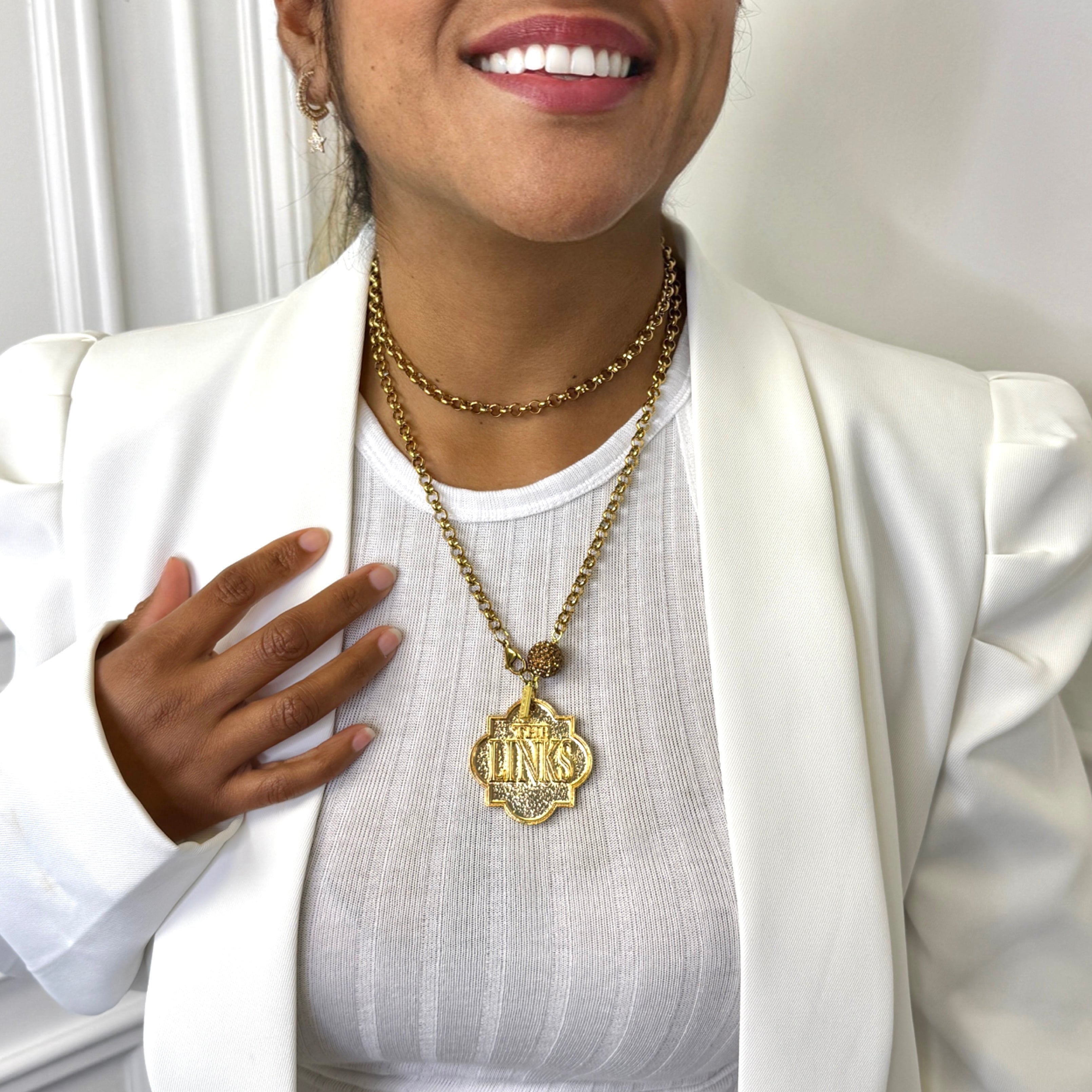 Links Classic 3 Way Gold Necklace