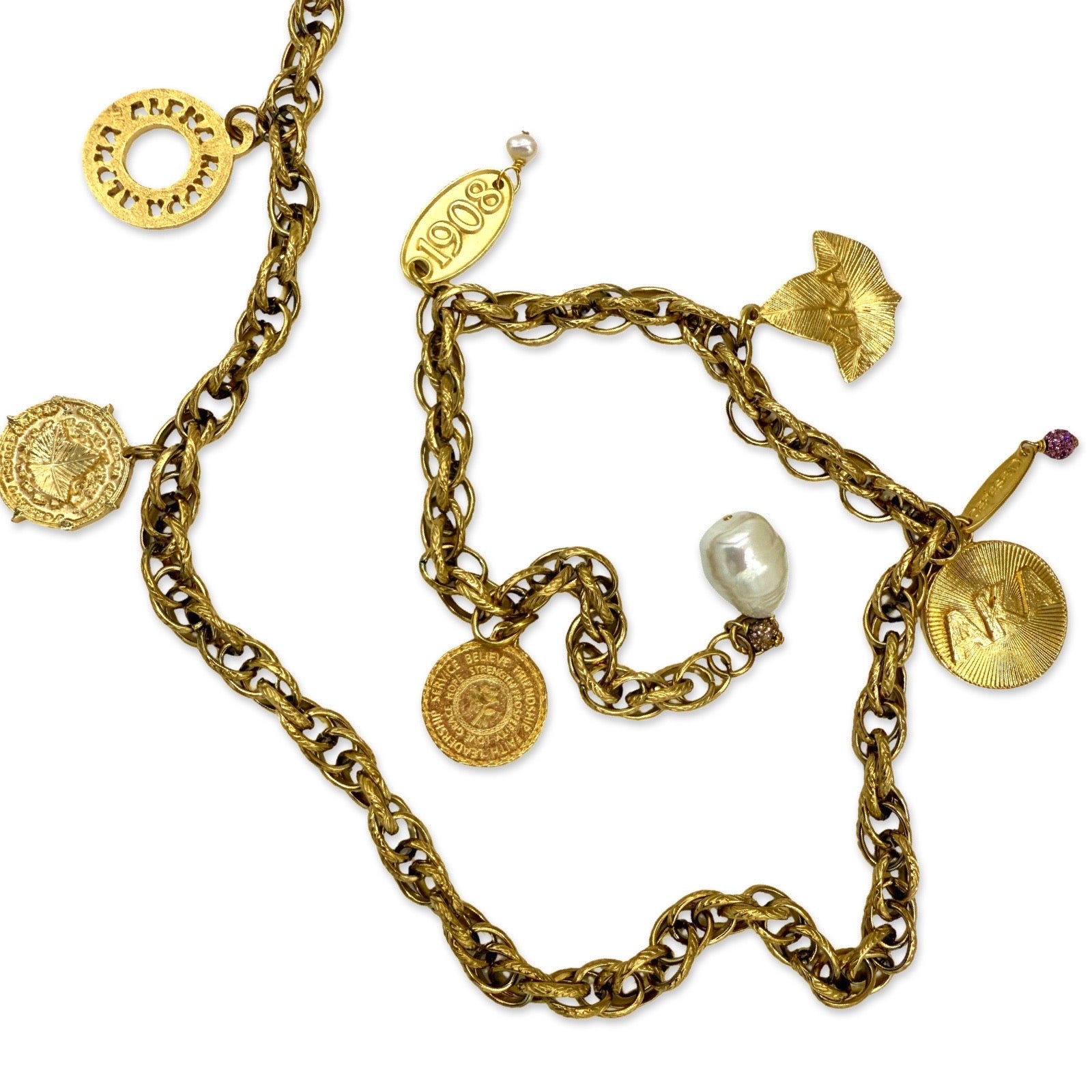 AKA Charm Lariat Necklace