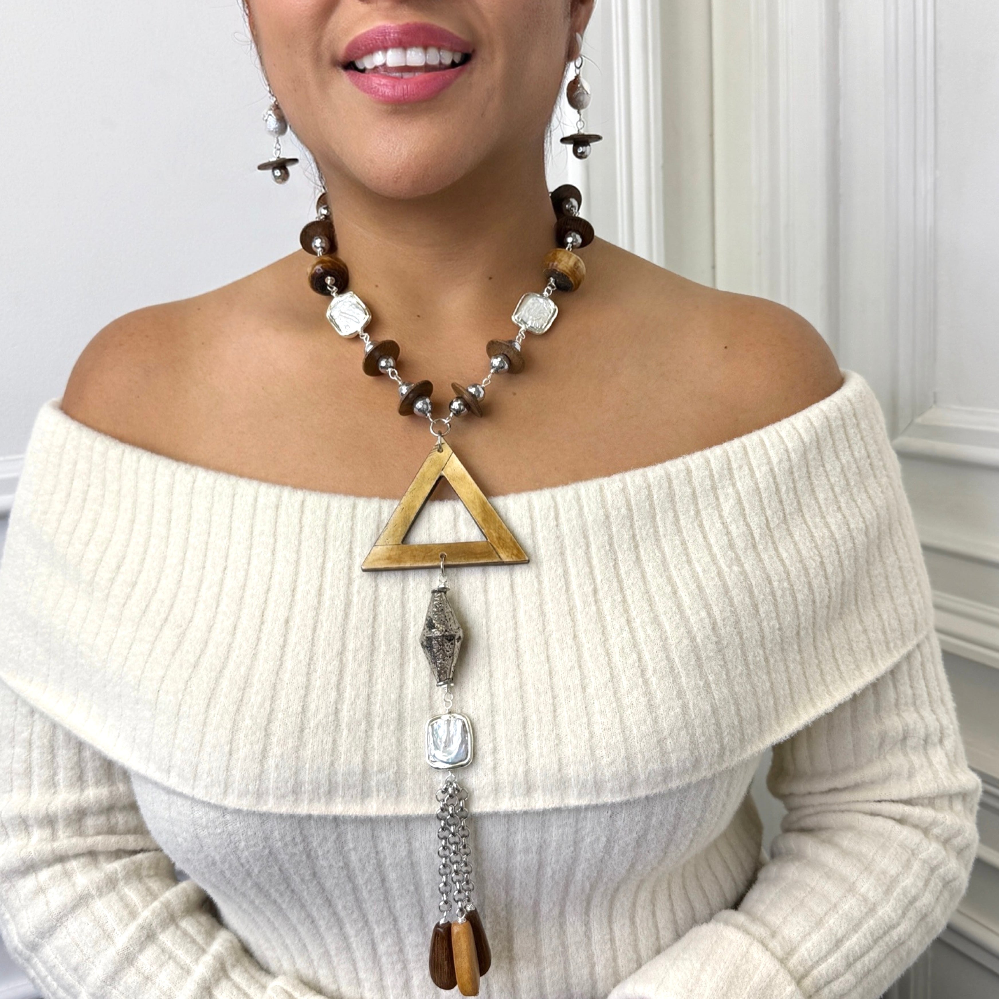 Pyramid Cabin Necklace