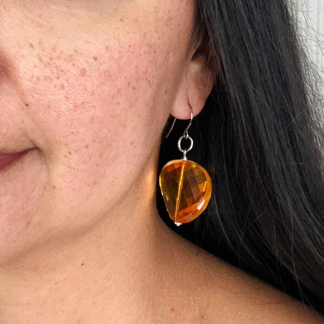 Orange Time Earring