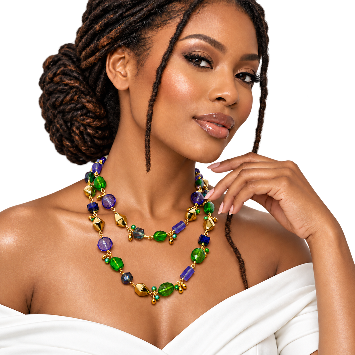 Glitter Gras Necklace