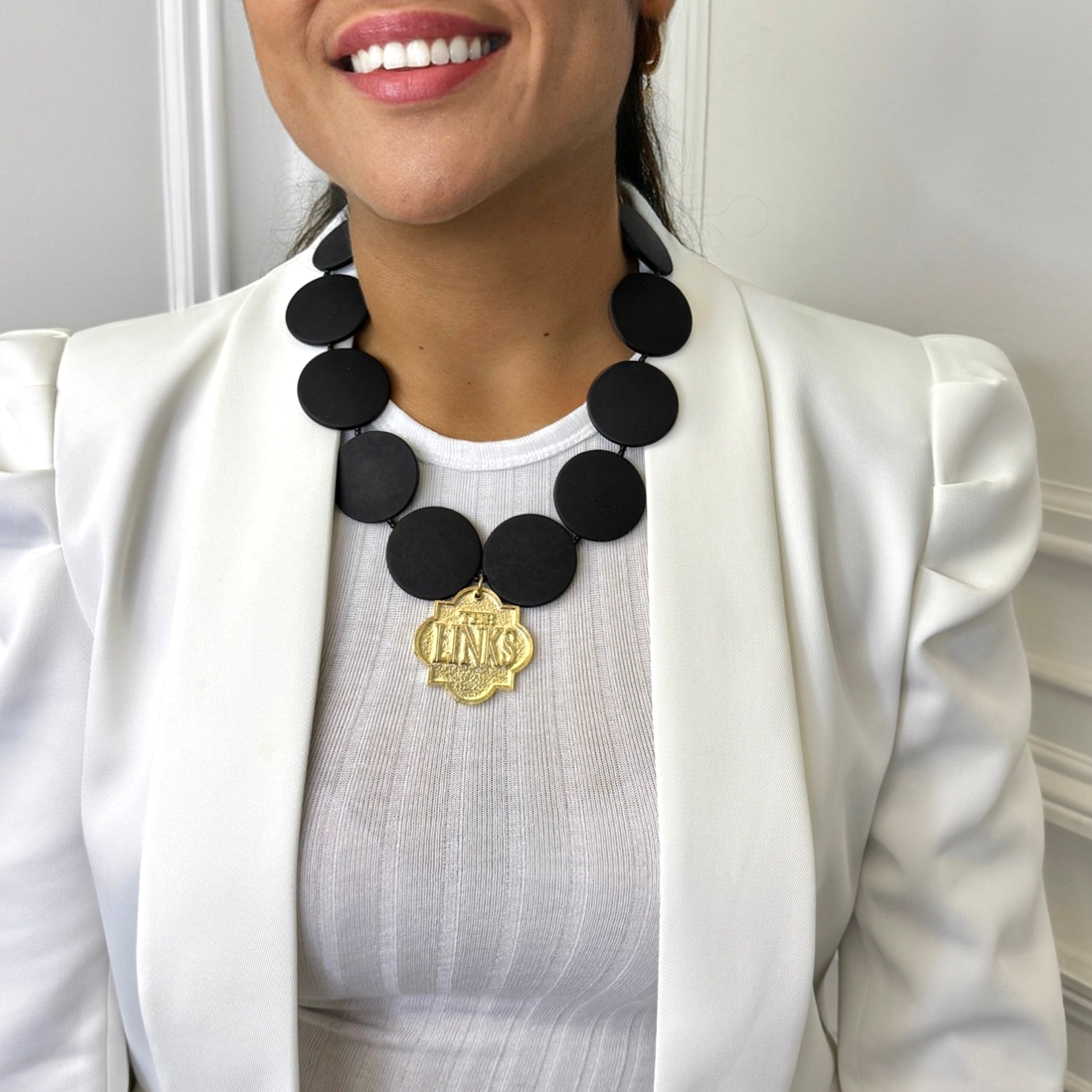 Links Black Slab Necklace
