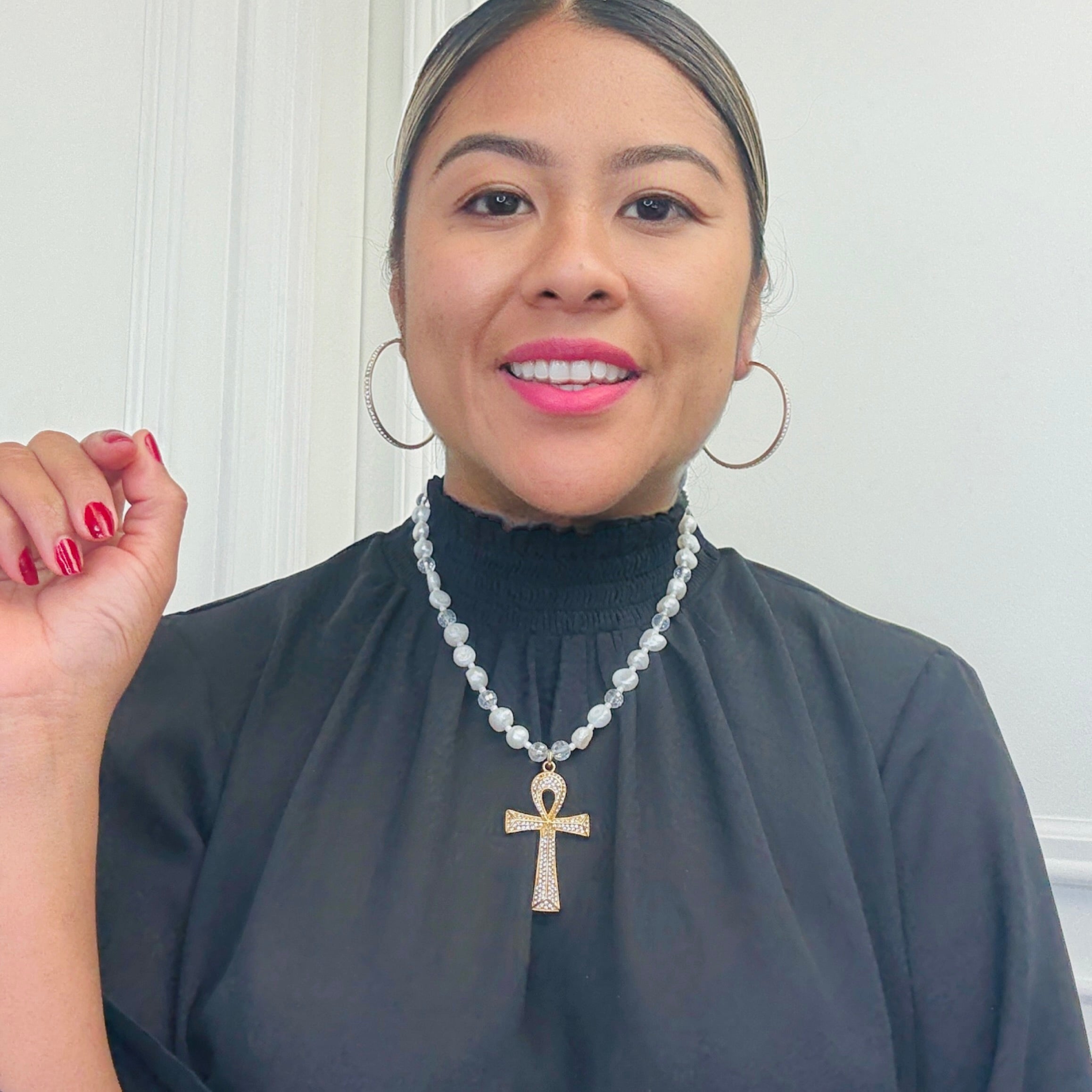 Halo Cross Necklace