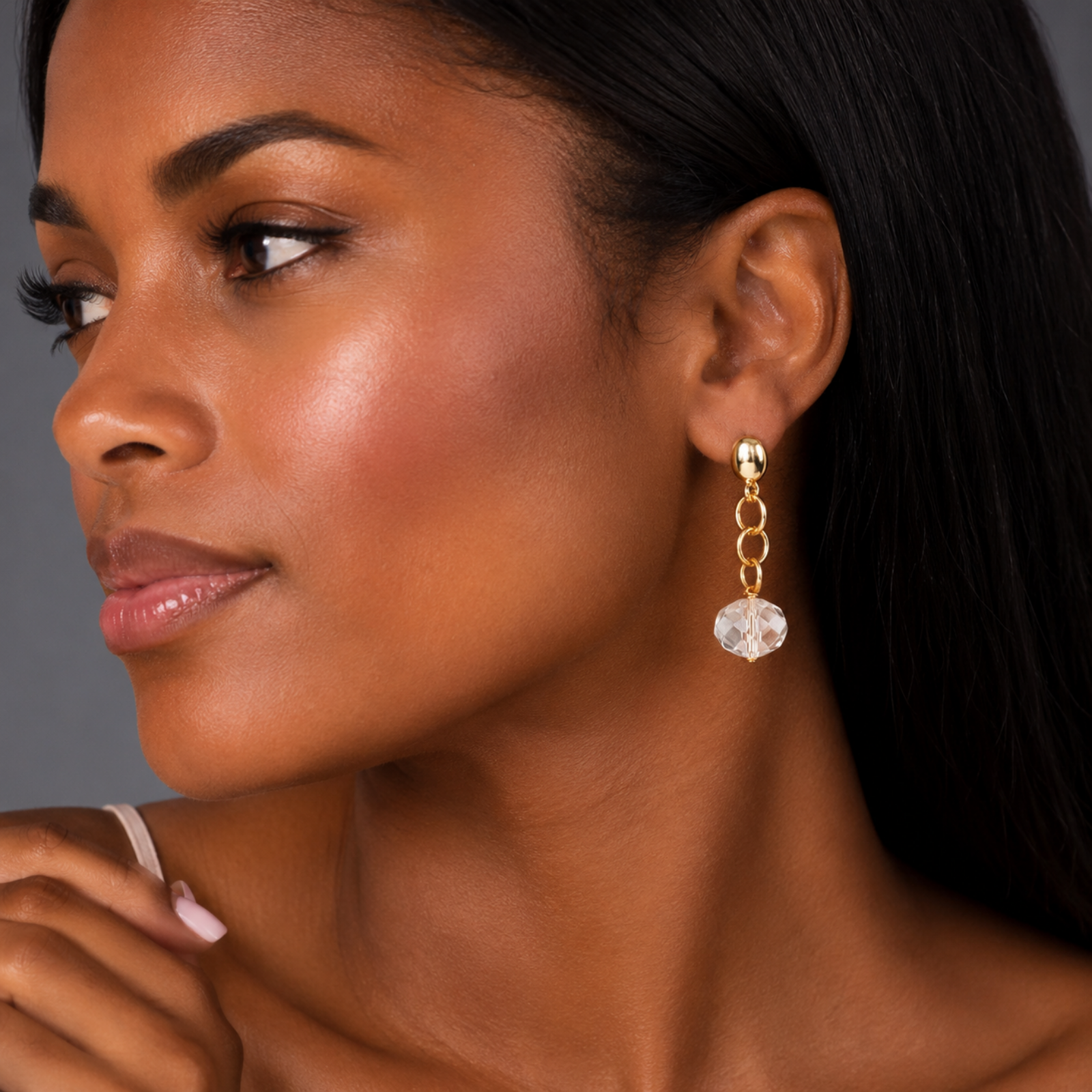 Simple Crystal Earring