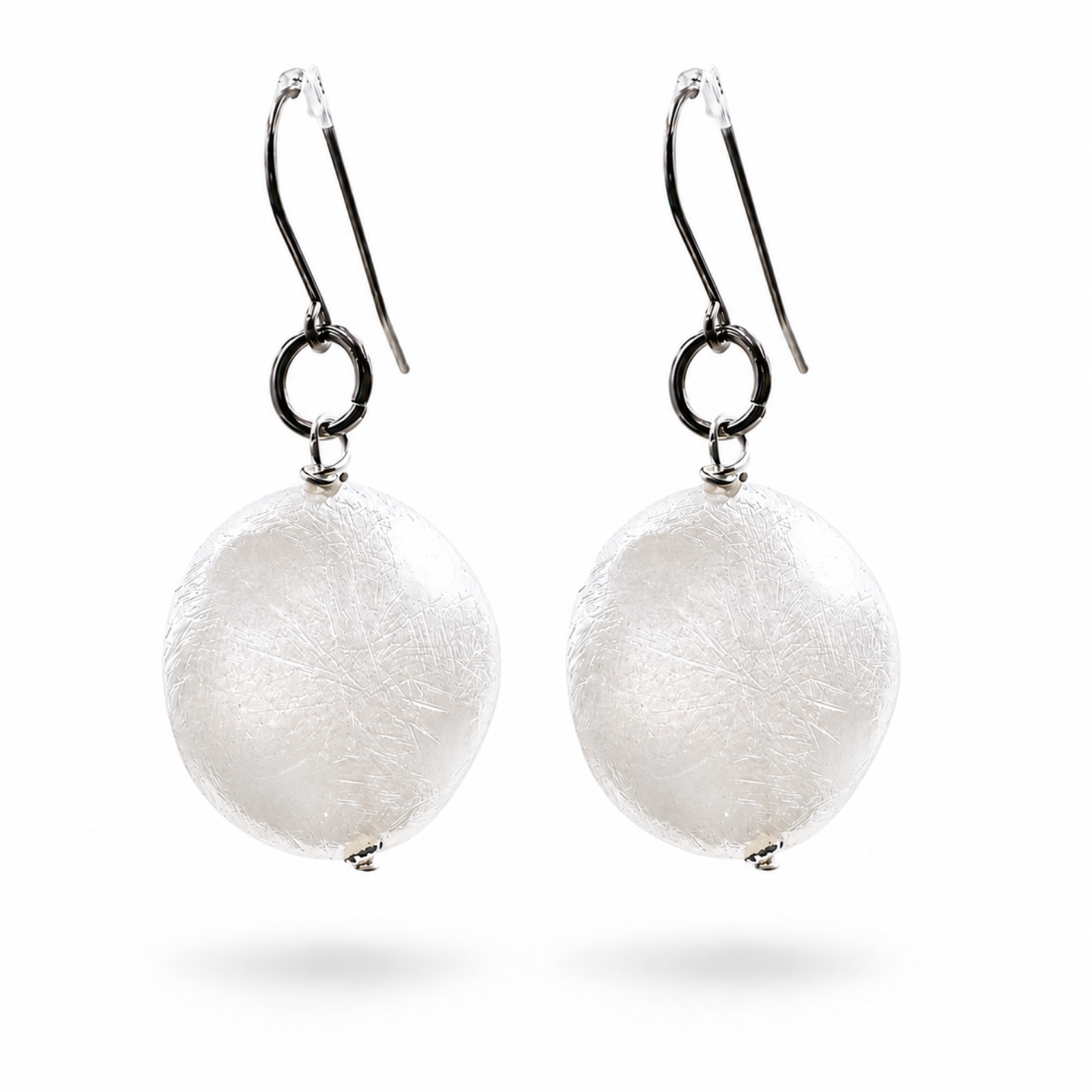 Flattened Pearl Earring