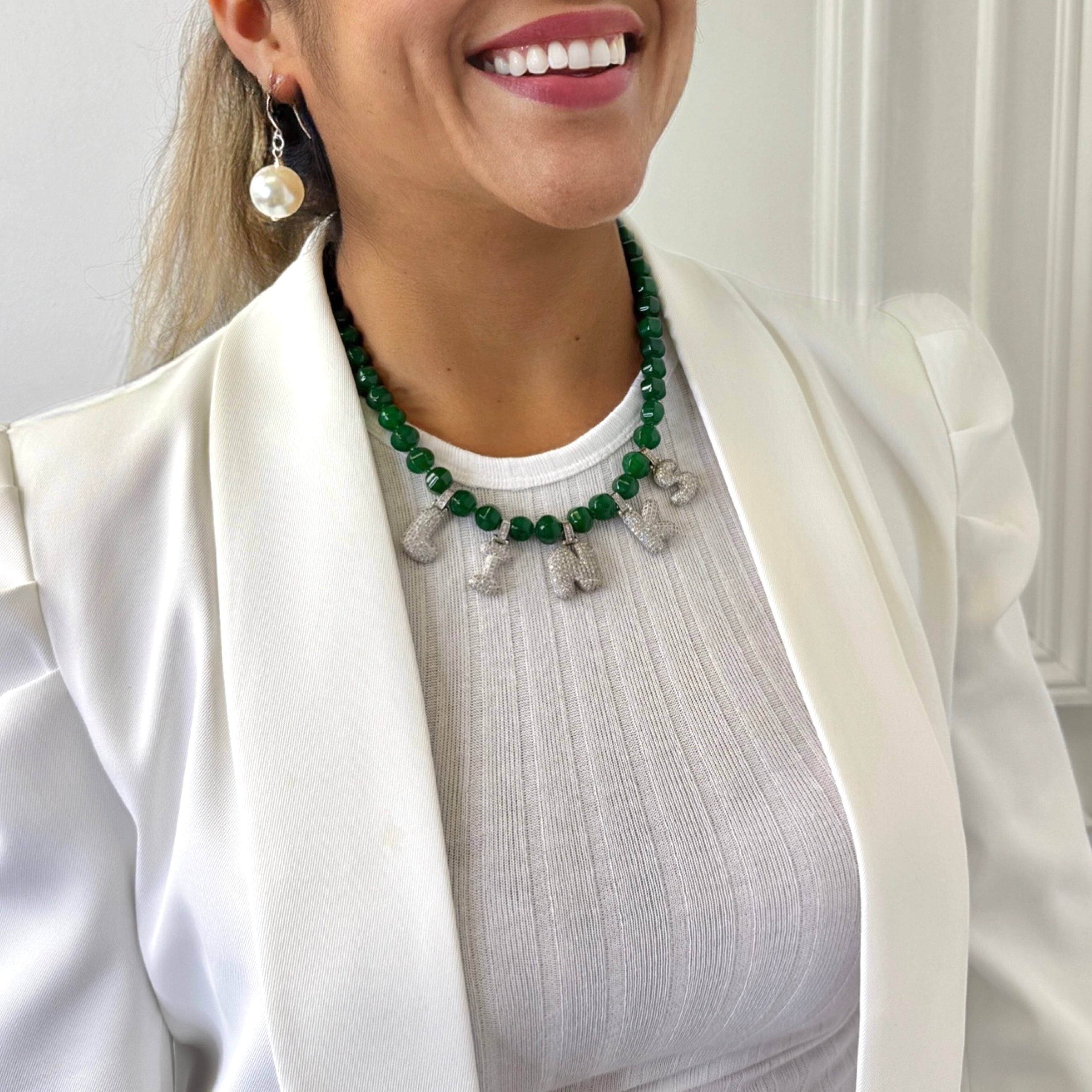 Links Jade Notes Necklace