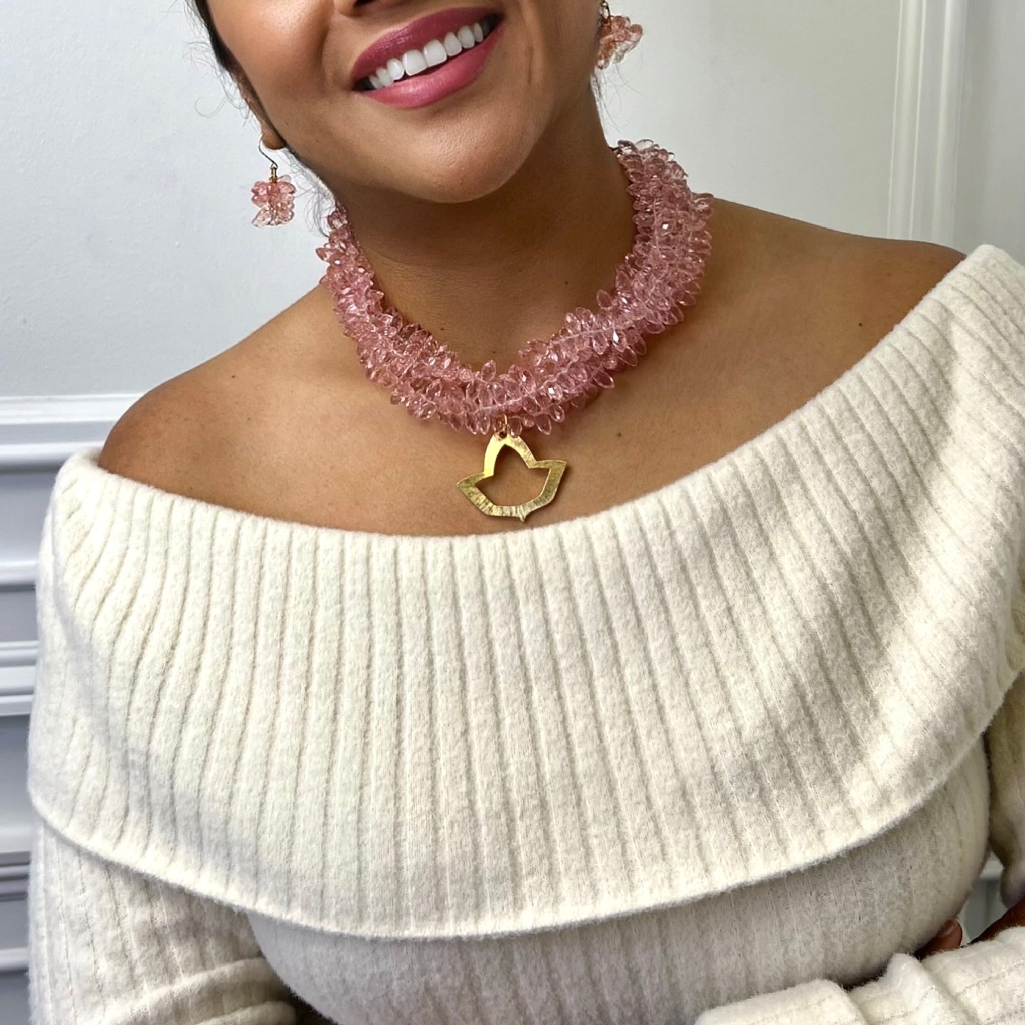 AKA Pink Snaps Necklace