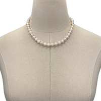 Pearl Single Simple Necklace Necklaces Cerese D, Inc.   