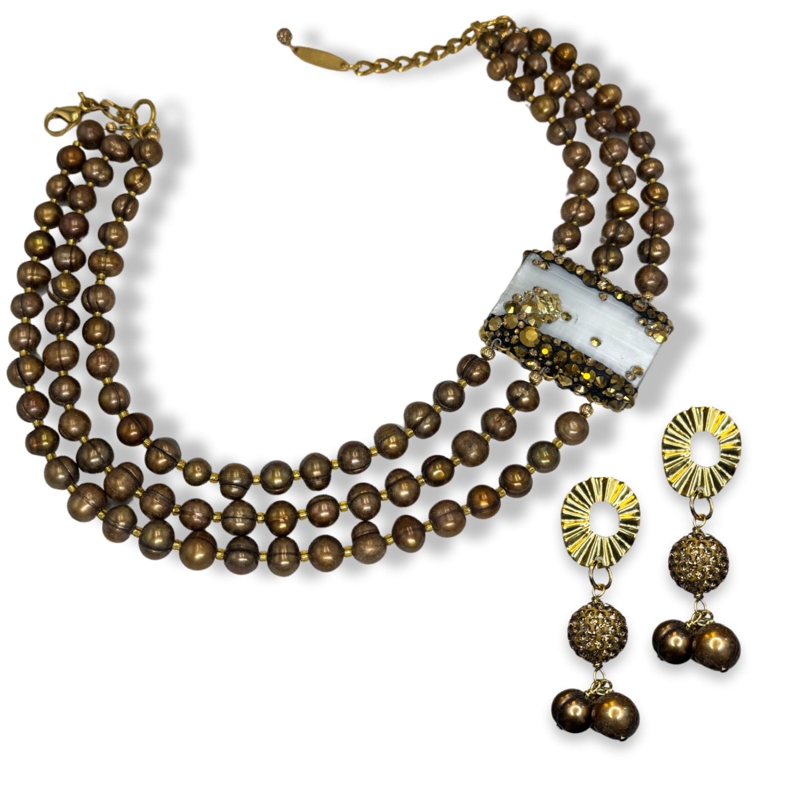 Copy of C17472 - Copy of Character Grey Pearl Necklace OOAK Cerese D, Inc.   