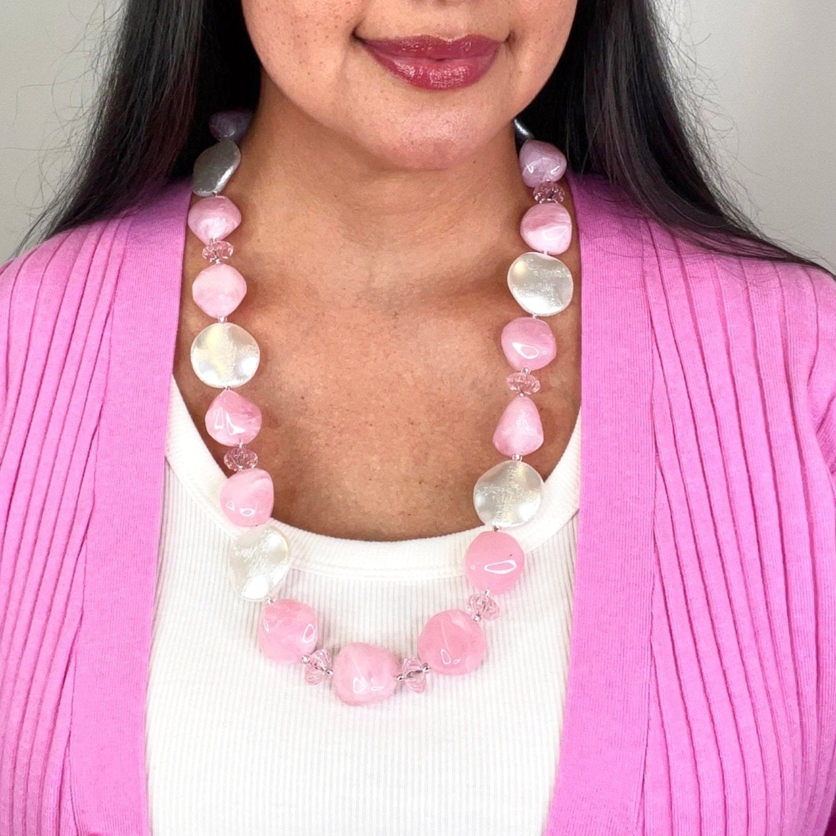 Soft Pink Gaines Necklace