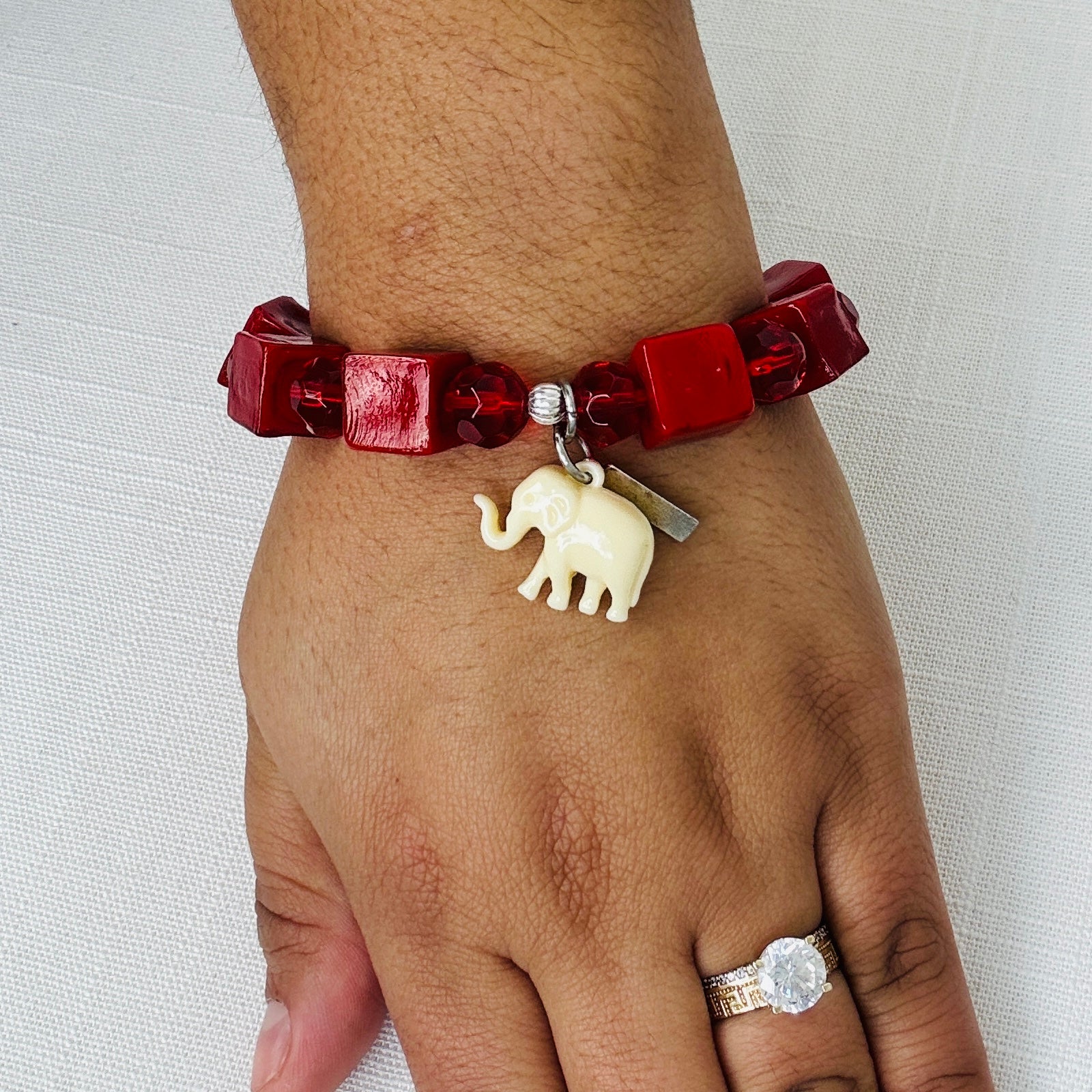 Delta Cubed Red Bracelet