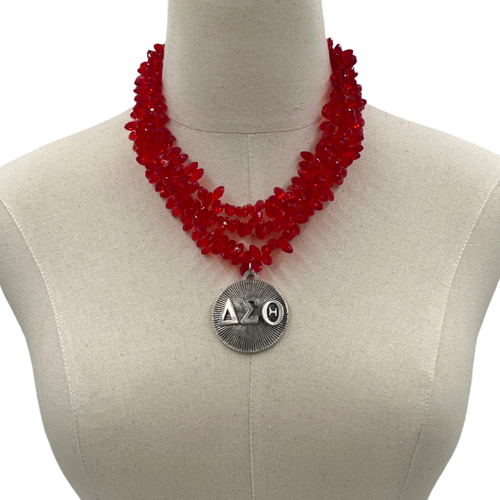 Delta Red Snaps Necklace