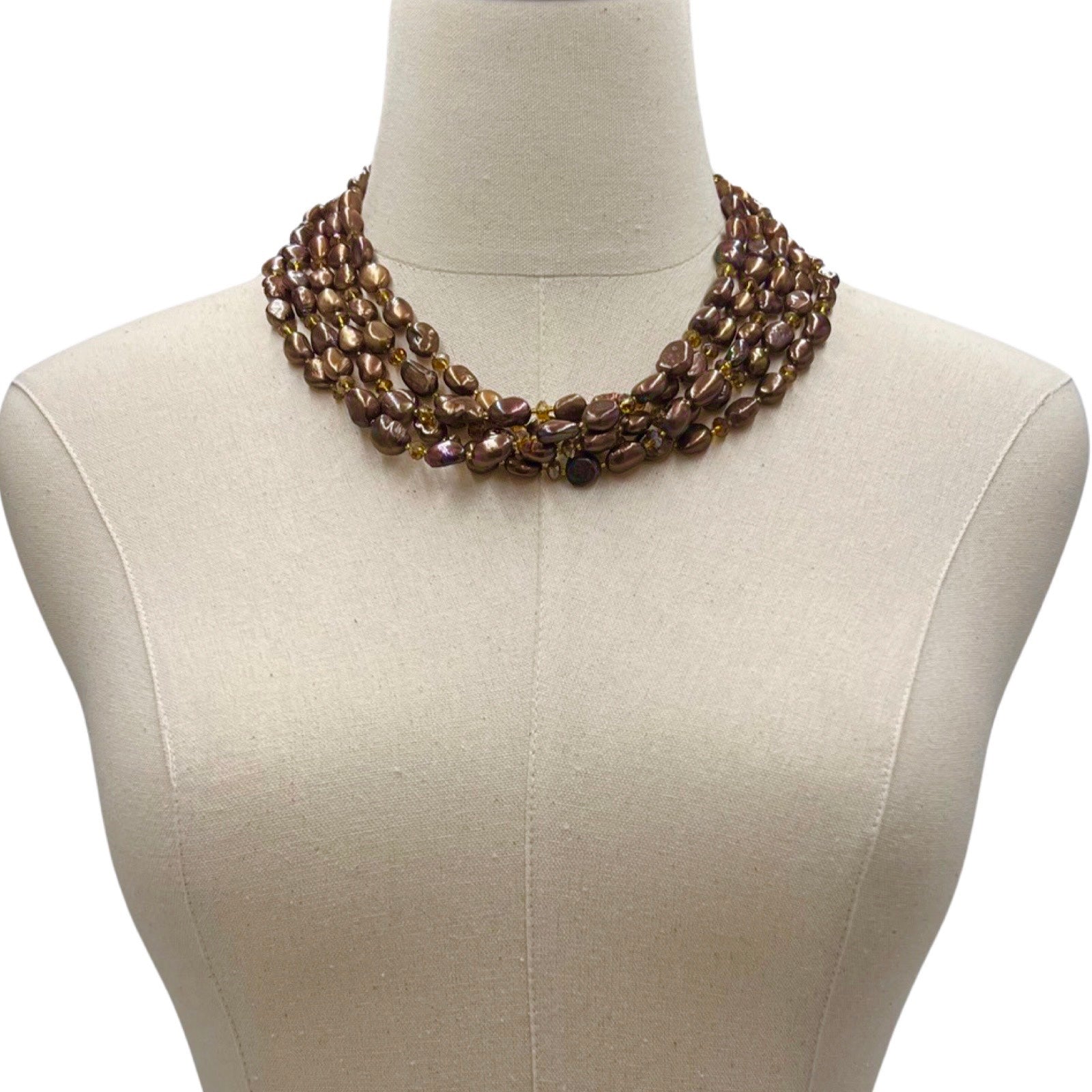 Bronze Eno Necklace Necklaces Cerese D, Inc.   