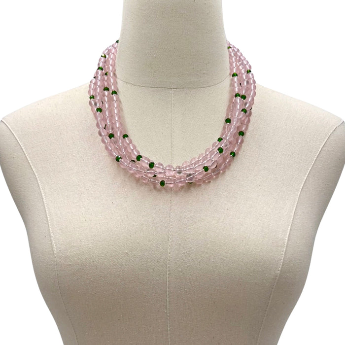AKA Pink Perfect Forest Necklace AKA Necklaces Cerese D, Inc. Silver  