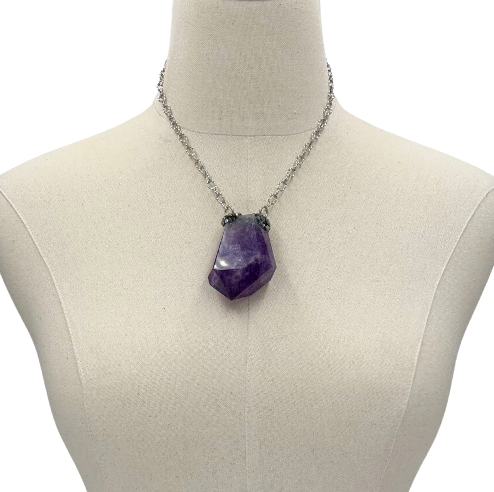Amethyst Saves Necklace OOAK Cerese D, Inc.   