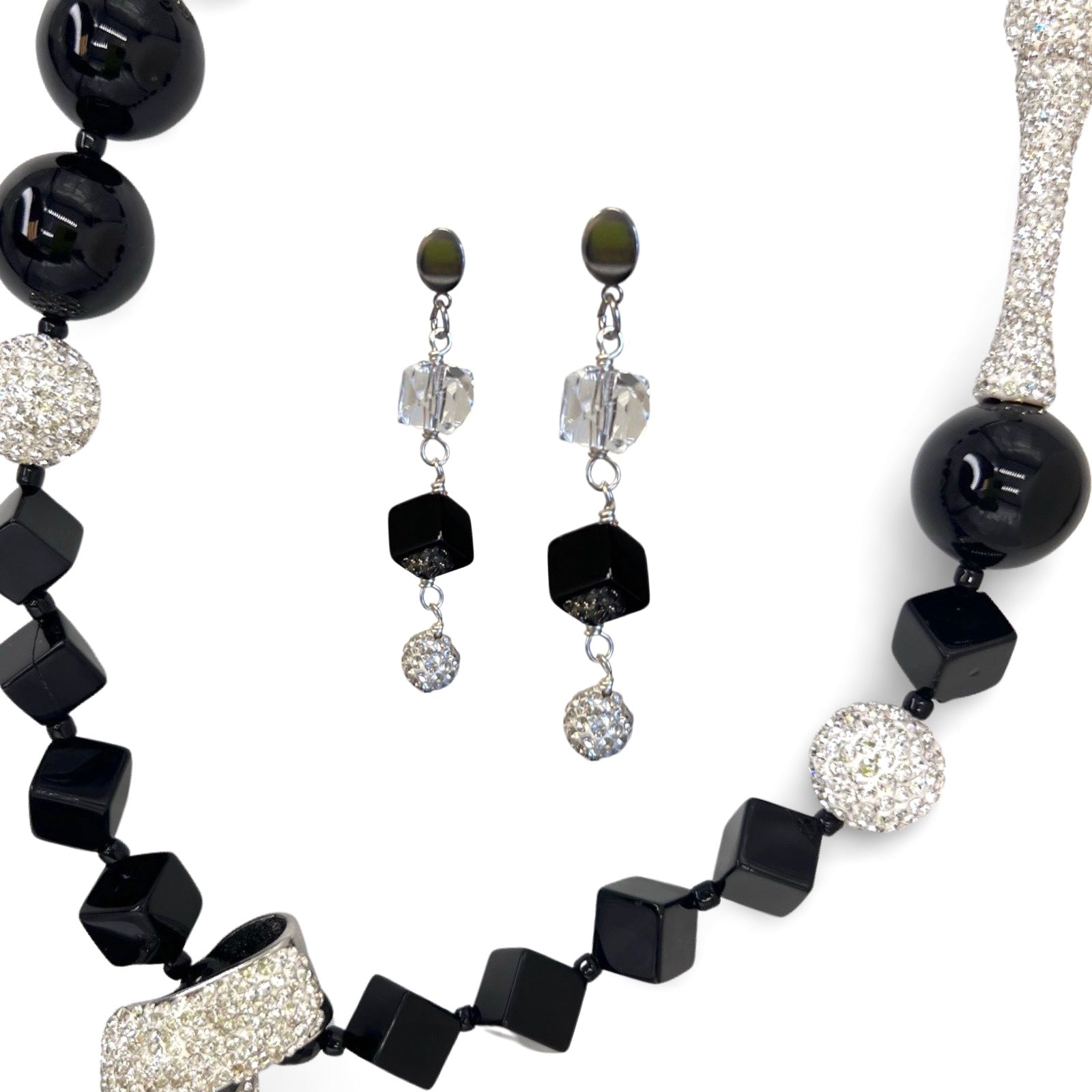Masked Black Downtown Necklace Necklaces Cerese D, Inc.   