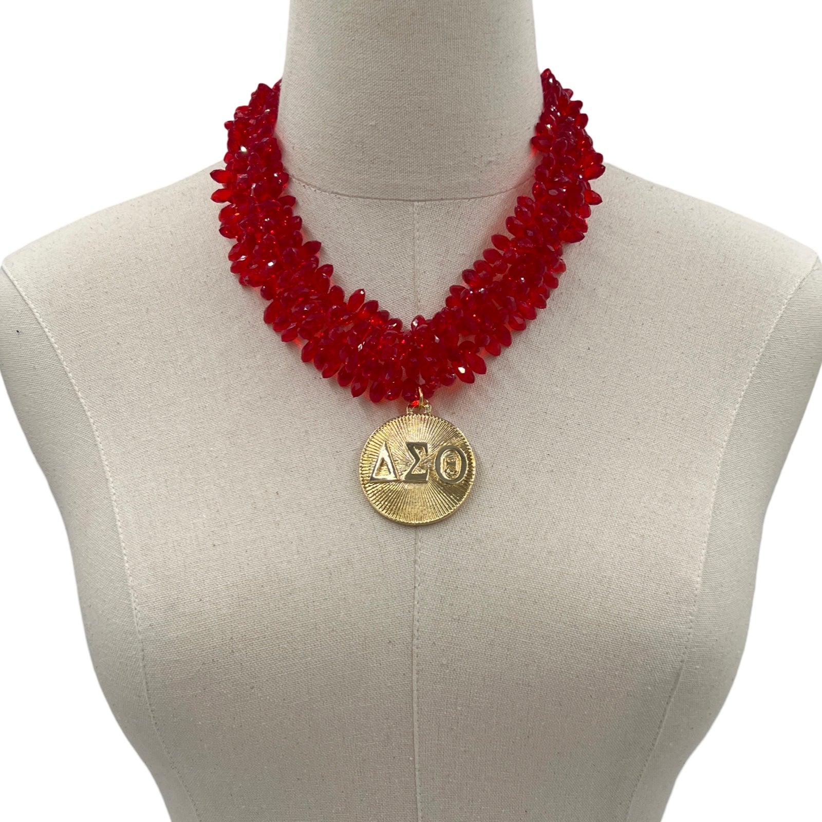 Delta Red Snaps Necklace