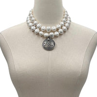 Zeta Classic Pearl Double Necklace Zeta Necklace Cerese D Jewelry Radiant DBL  