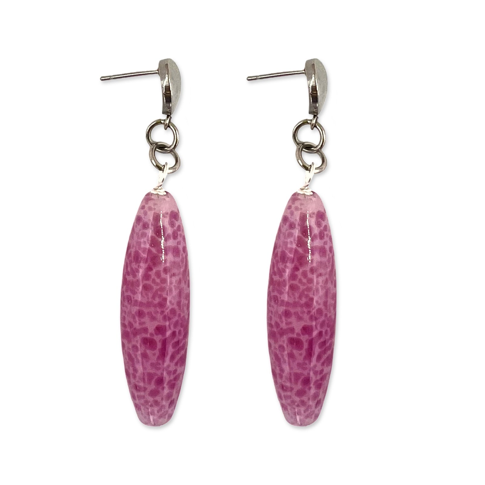 Pink Leo Earring