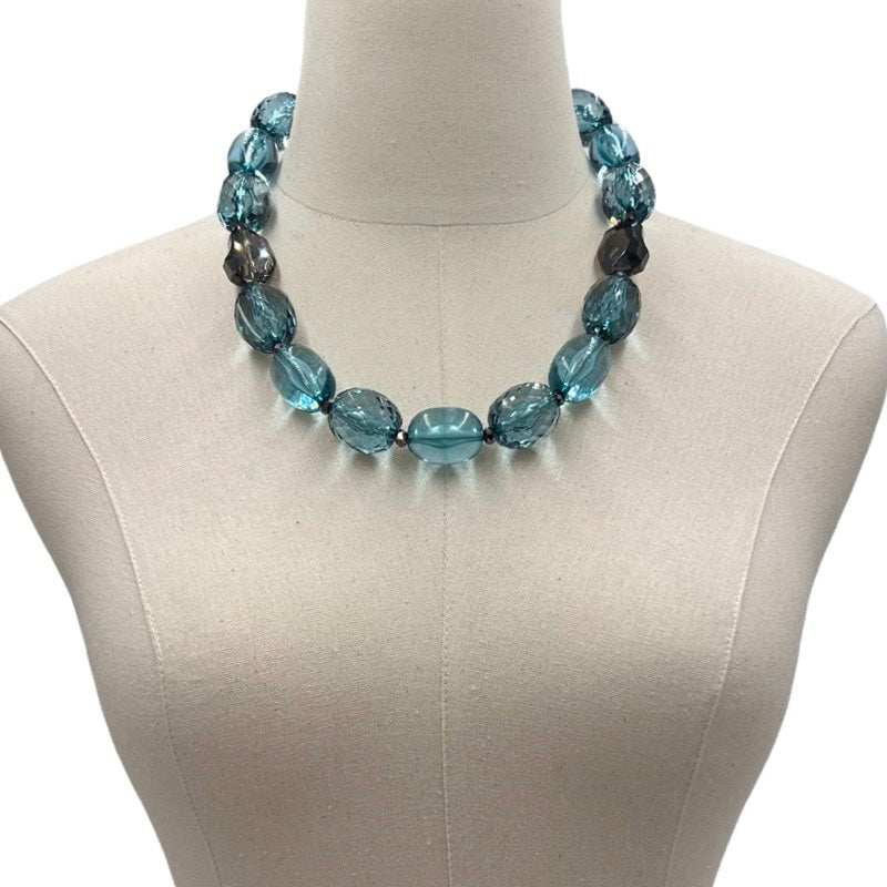 Blue Aqua Stun Necklace Necklaces Cerese D, Inc.   