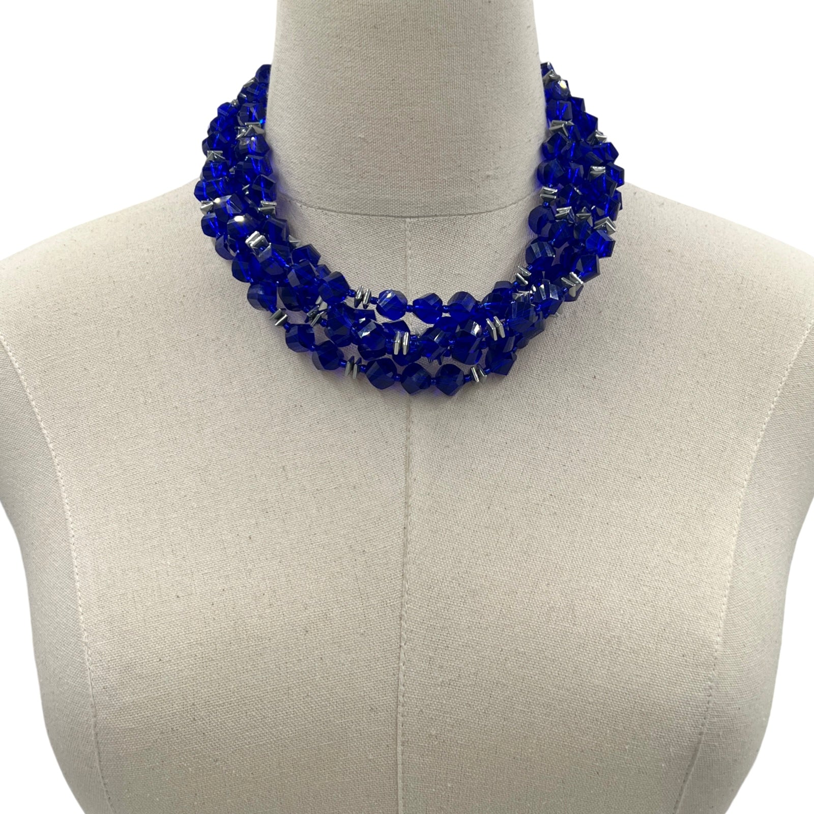 Blue Across Necklace