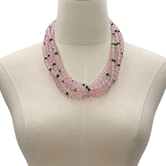 AKA Pink Perfect Forest Necklace AKA Necklaces Cerese D, Inc. Gold  