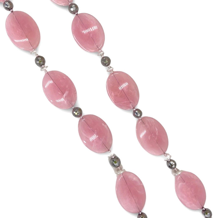 Soft Pink Flex Necklace Necklaces Cerese D, Inc.   