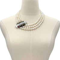 St. Regis White Pearl Necklace OOAK Cerese D, Inc.   