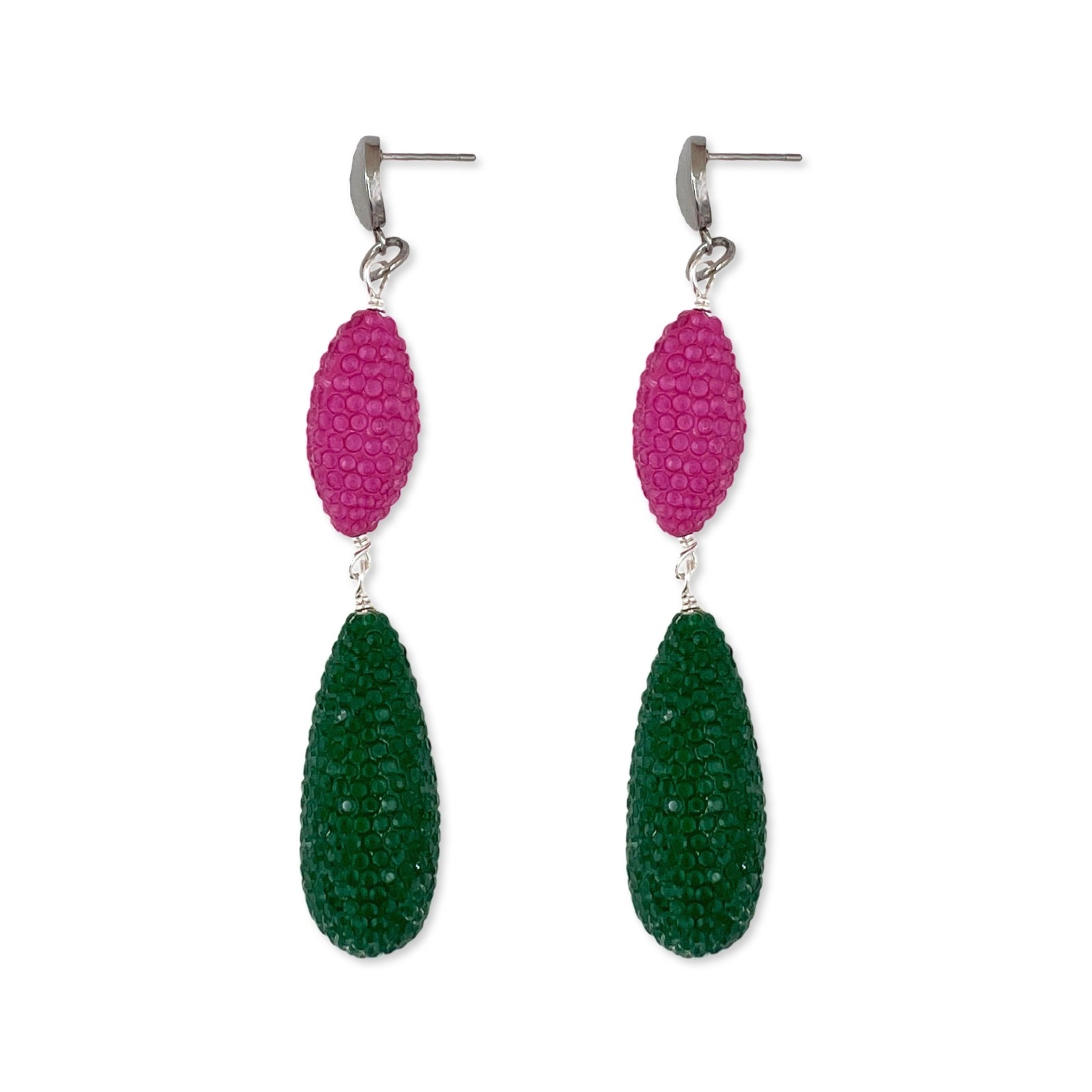 Posie Pink Green Earring