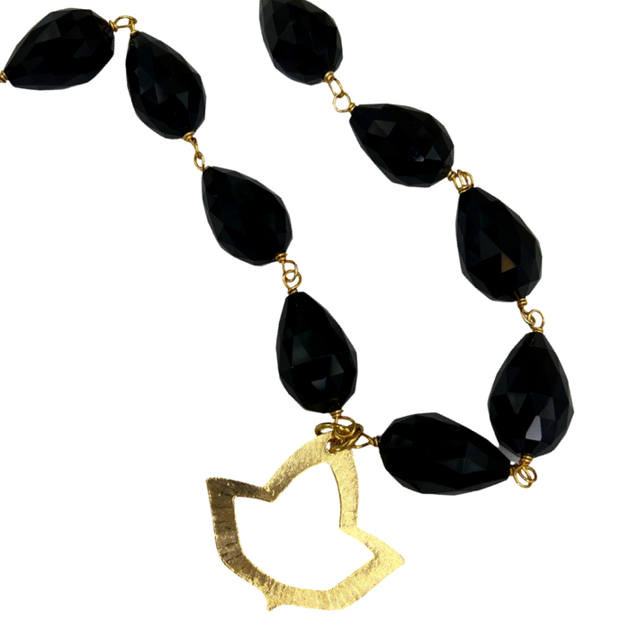 AKA Black Judy Necklace AKA Necklaces Cerese D, Inc. Gold  