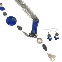 Lapis Lazuli Statement Necklace OOAK Cerese D, Inc.   