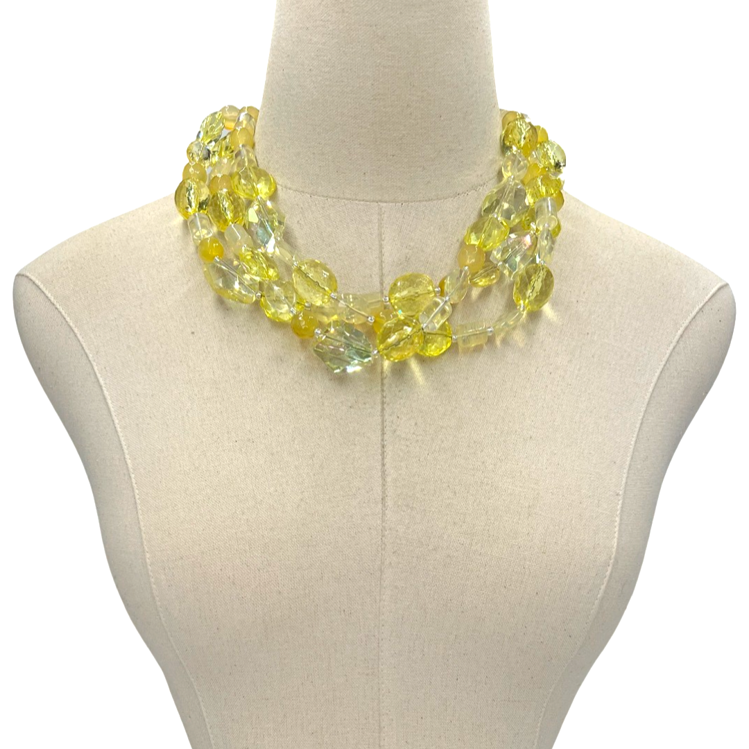 Yellow First Bright Necklace Necklaces Cerese D, Inc.   