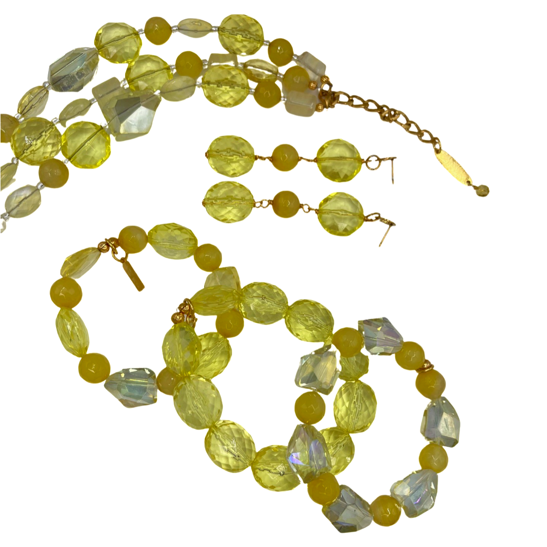 Yellow First Bright Necklace Necklaces Cerese D, Inc.   