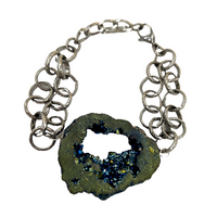 Bare Crystal Form Bracelet Bracelets Cerese D, Inc. Blue  