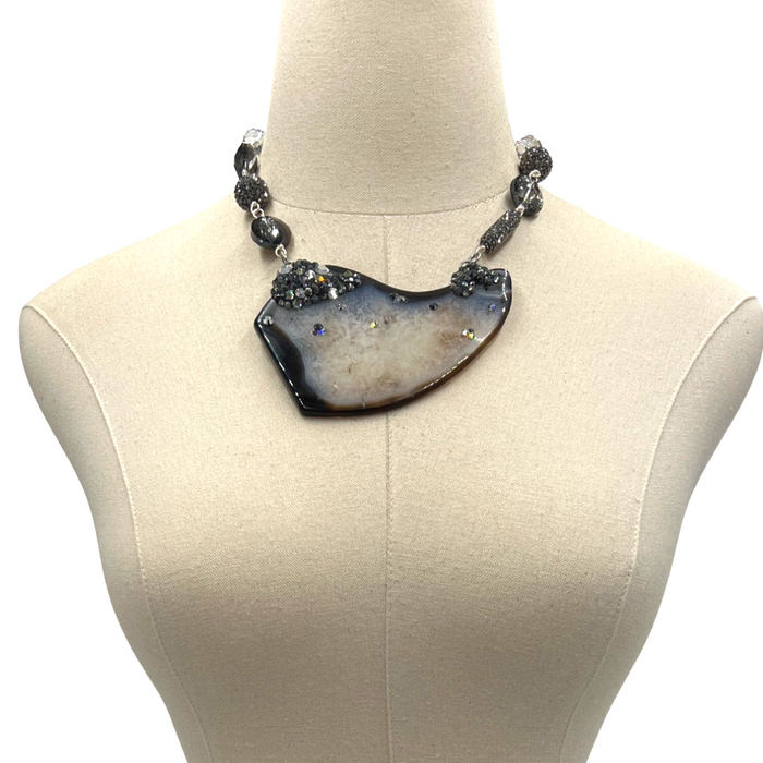 Striking Will Agate Necklace OOAK Cerese D, Inc.   