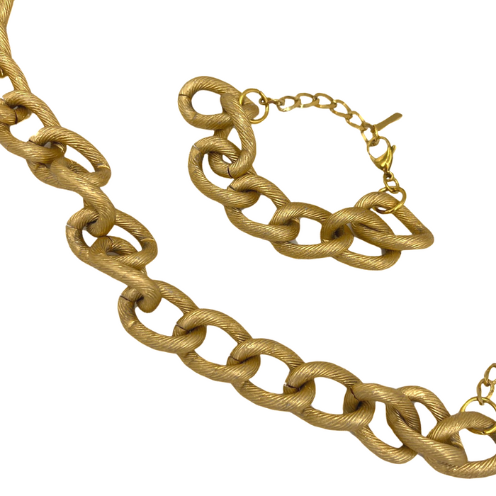 Link Locked Necklace Necklaces Cerese D, Inc. Gold  