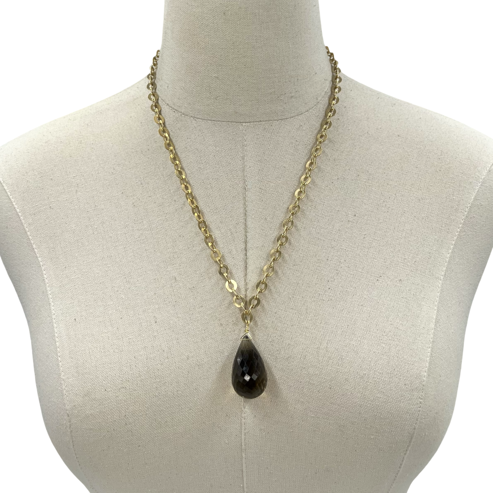 Smoky Droplet Necklace