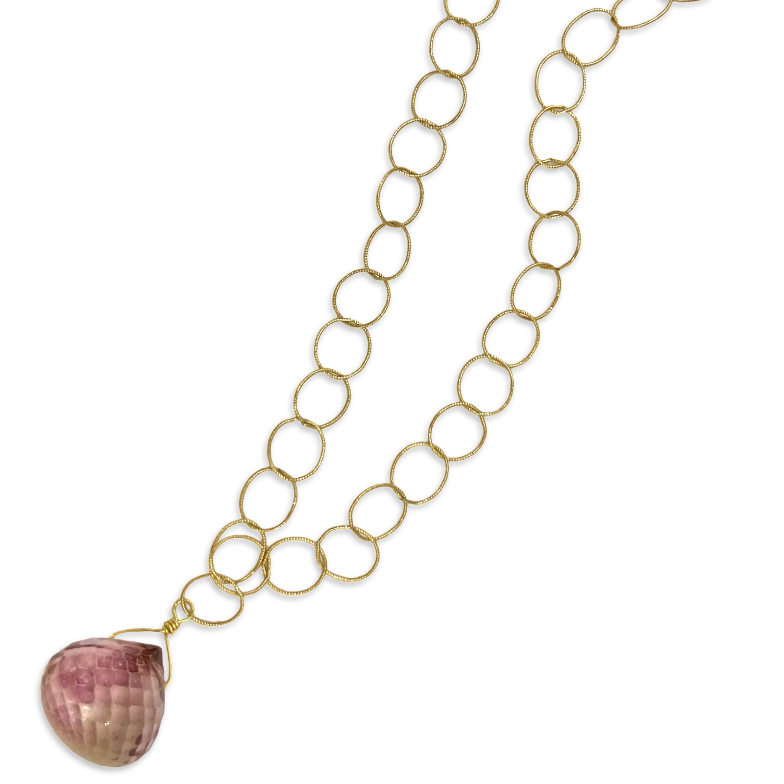 Dropping Pink Q Necklace